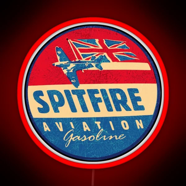Spitfire Aviation Gasoline USA RGB Neon Sign