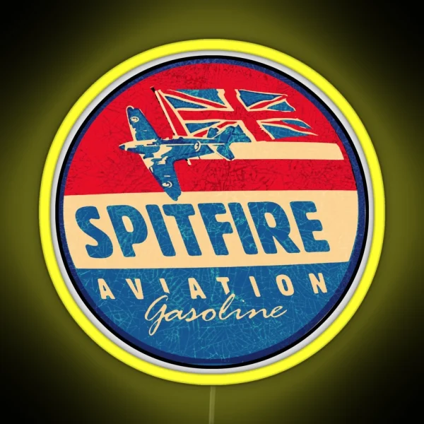 Spitfire Aviation Gasoline USA RGB Neon Sign
