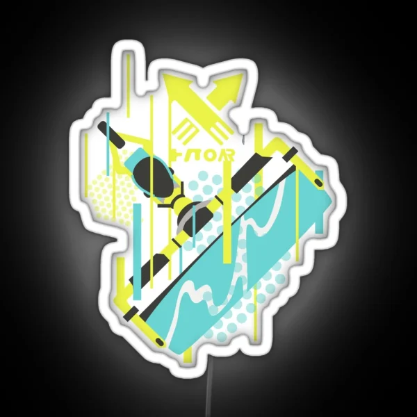 Splat Roller RGB Neon Sign