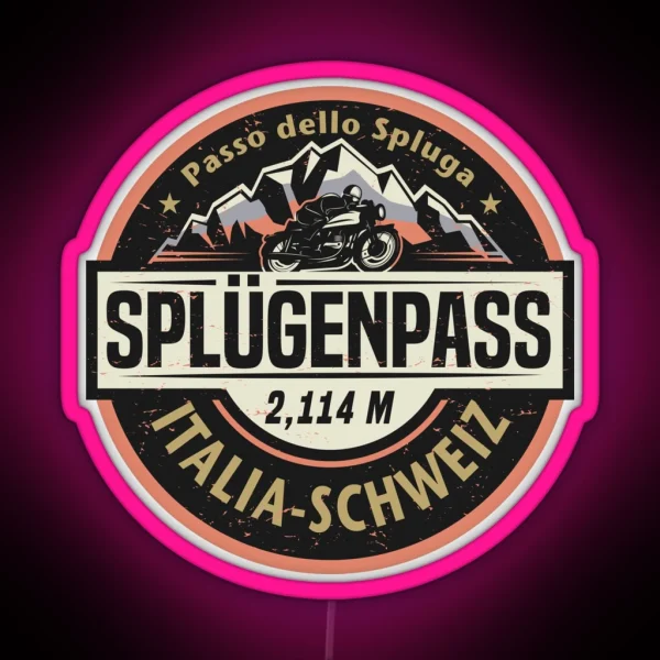 Splugen Pass Passo Dello Spluga RGB Neon Sign