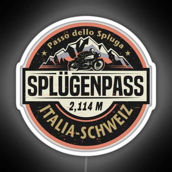 Splugen Pass Passo Dello Spluga RGB Neon Sign