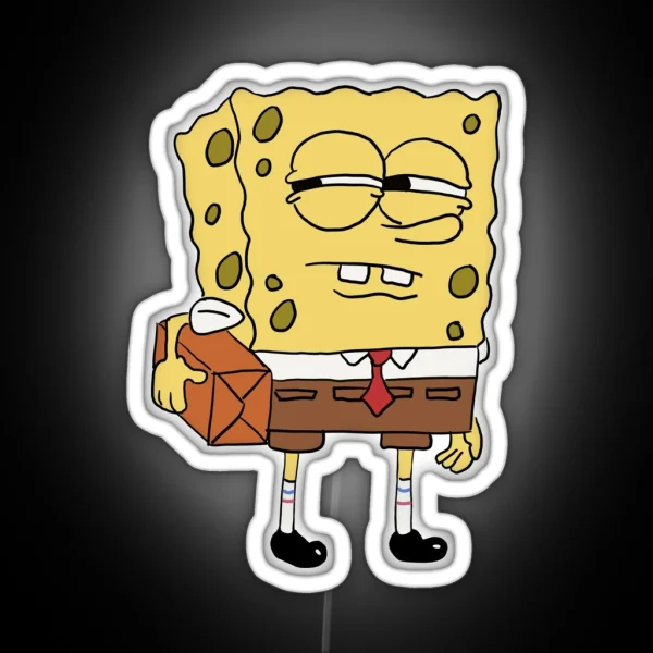 Sponge Bob Side Eye Meme RGB Neon Sign