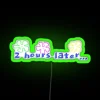SpongeBob SquarePants neon sign quote with colorful lighting effect.