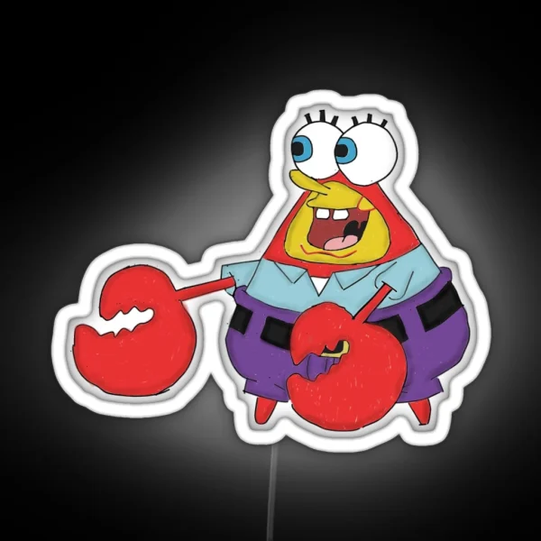 Spongebob As Mr Krabs RGB Neon Sign