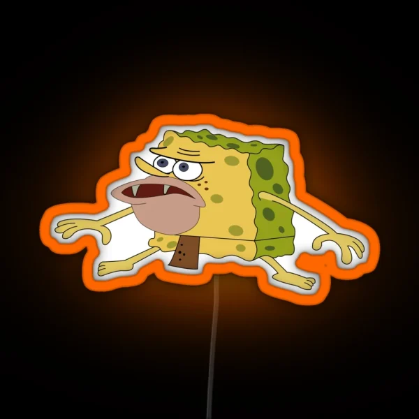 Spongebob Caveman RGB Neon Sign