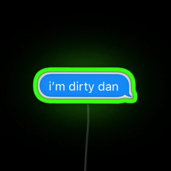 Spongebob Dirty Dan Led Imessage RGB Neon Sign