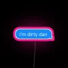 SpongeBob SquarePants neon sign, dirty Dan iMessage in RGB colors.