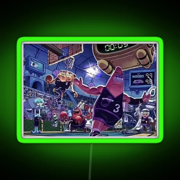 Spongebob Dunking RGB Neon Sign