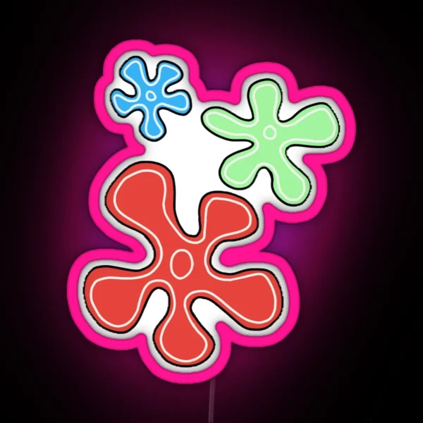 Spongebob Flowers Led RGB Neon Sign