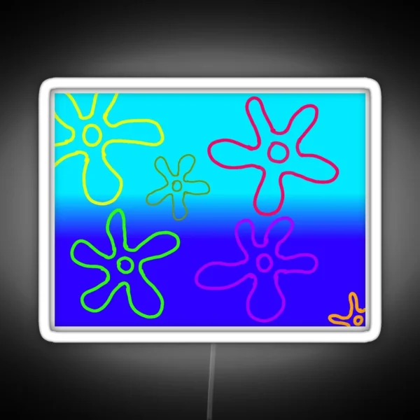 Spongebob Flowers RGB Neon Sign