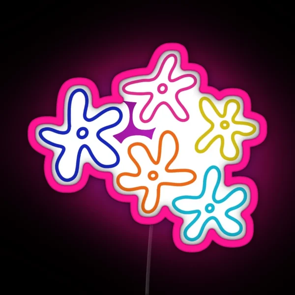 Spongebob Flowers RGB Neon Sign