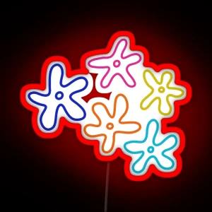Spongebob Flowers RGB Neon Sign