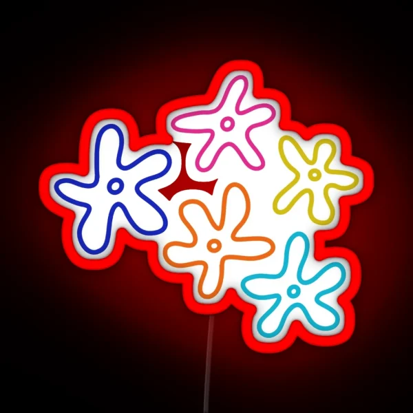 Spongebob Flowers RGB Neon Sign