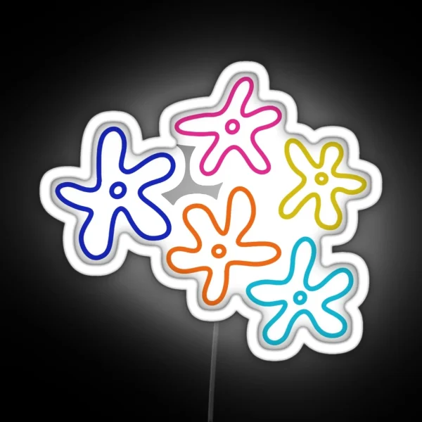 Spongebob Flowers RGB Neon Sign