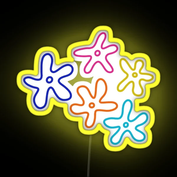 Spongebob Flowers RGB Neon Sign