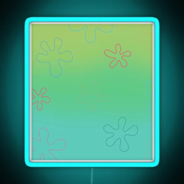 Spongebob Flowers RGB Neon Sign