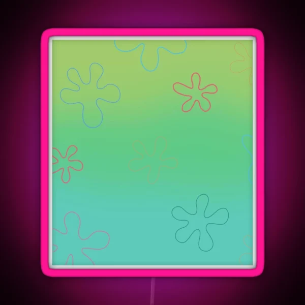 Spongebob Flowers RGB Neon Sign