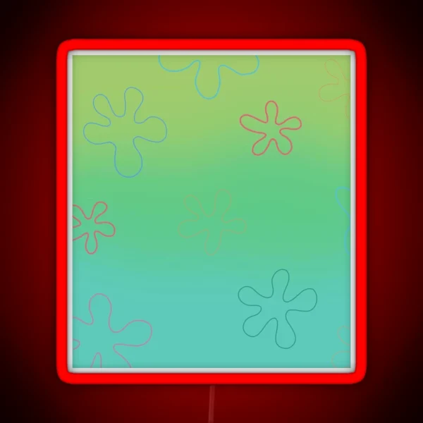 Spongebob Flowers RGB Neon Sign