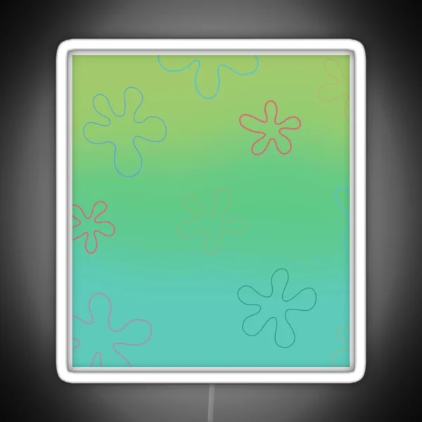 Spongebob Flowers RGB Neon Sign