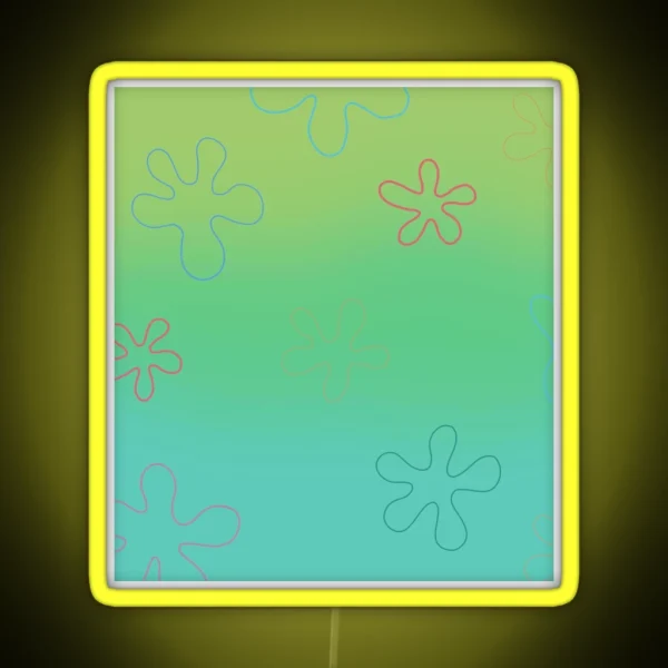 Spongebob Flowers RGB Neon Sign