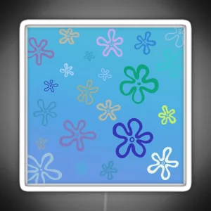Spongebob Flowers RGB Neon Sign