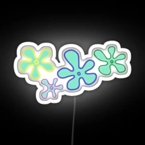 Spongebob Flowers RGB Neon Sign