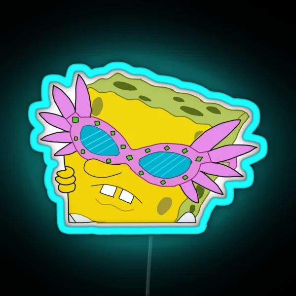 Spongebob Glasses Meme Led RGB Neon Sign