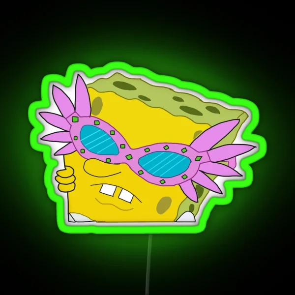 Spongebob Glasses Meme Led RGB Neon Sign