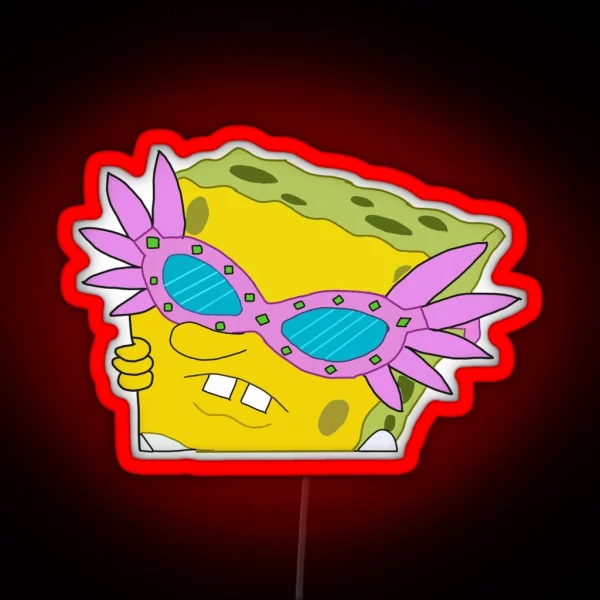 Spongebob Glasses Meme Led RGB Neon Sign