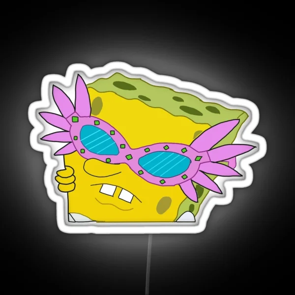 Spongebob Glasses Meme Led RGB Neon Sign
