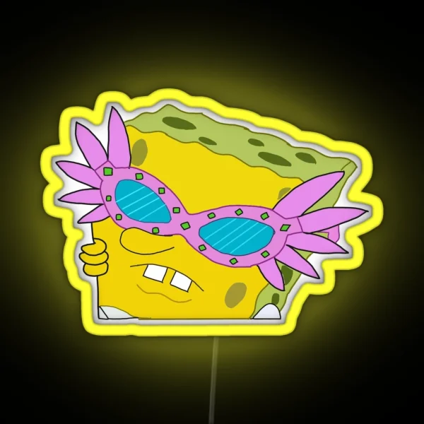 Spongebob Glasses Meme Led RGB Neon Sign