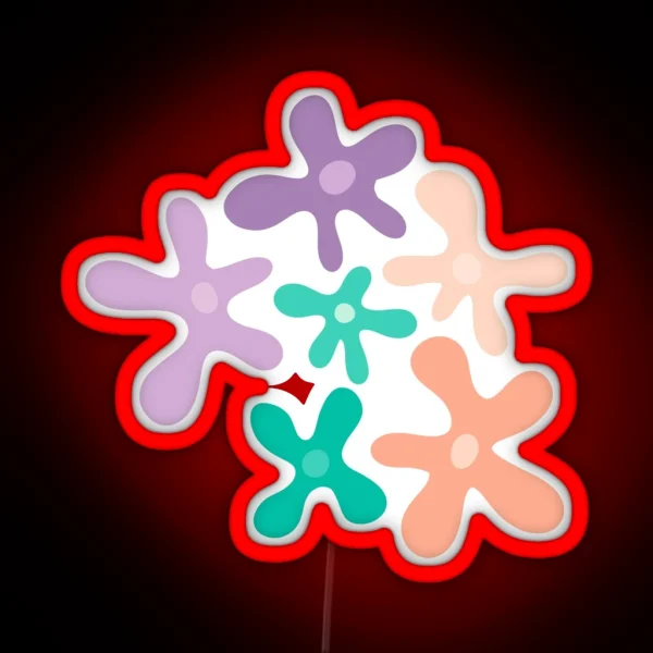 Spongebob Inspired Flowers RGB Neon Sign