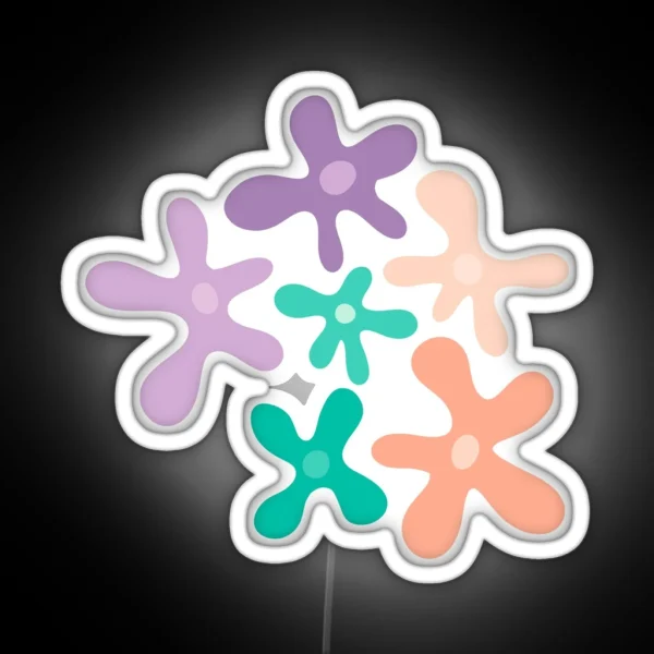 Spongebob Inspired Flowers RGB Neon Sign