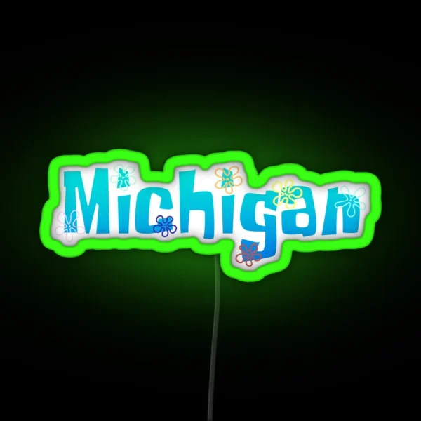Spongebob Michigan RGB Neon Sign