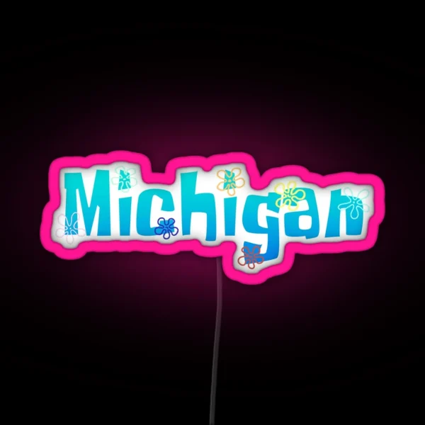 Spongebob Michigan RGB Neon Sign