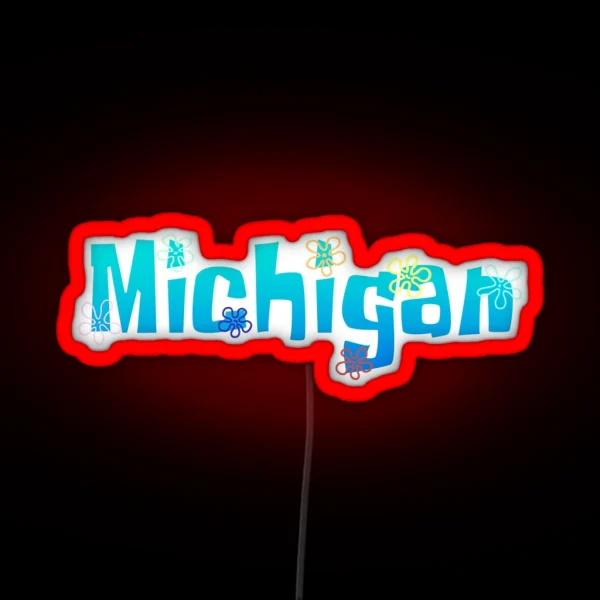 Spongebob Michigan RGB Neon Sign