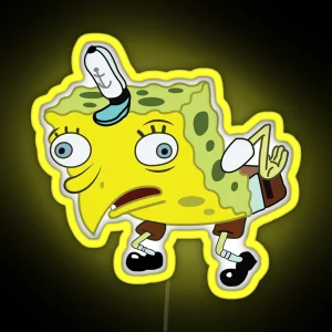 Spongebob Mocking Meme RGB Neon Sign