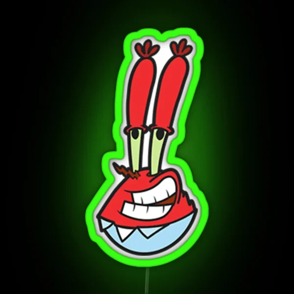 Spongebob Mr Krabs RGB Neon Sign