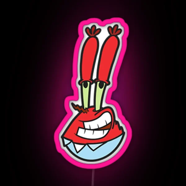 Spongebob Mr Krabs RGB Neon Sign