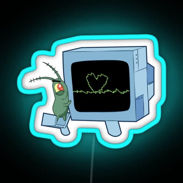 Spongebob Plankton And Karen RGB Neon Sign