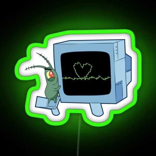 Spongebob Plankton And Karen RGB Neon Sign