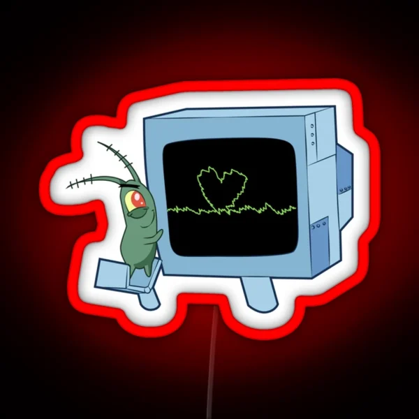 Spongebob Plankton And Karen RGB Neon Sign