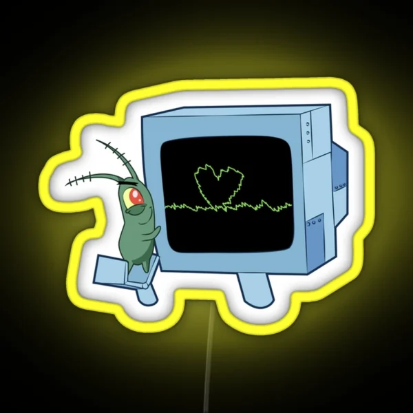 Spongebob Plankton And Karen RGB Neon Sign