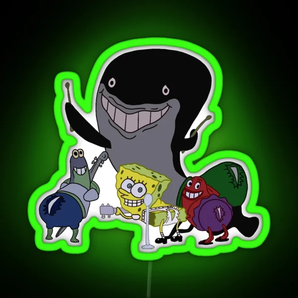 Spongebob Ripped My Pants RGB Neon Sign
