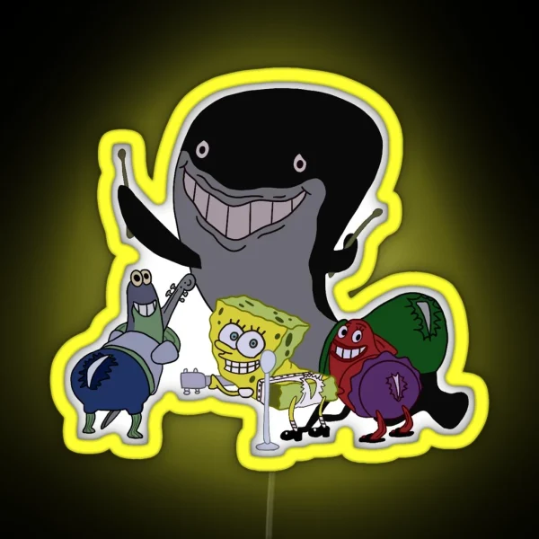 Spongebob Ripped My Pants RGB Neon Sign