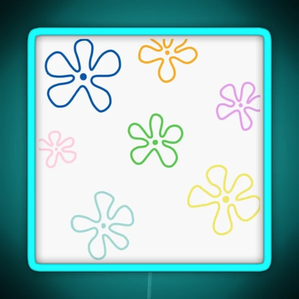 Spongebob Sky Flowers RGB Neon Sign