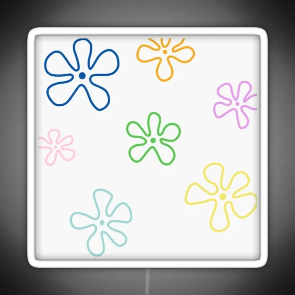 Spongebob Sky Flowers RGB Neon Sign