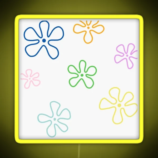 Spongebob Sky Flowers RGB Neon Sign