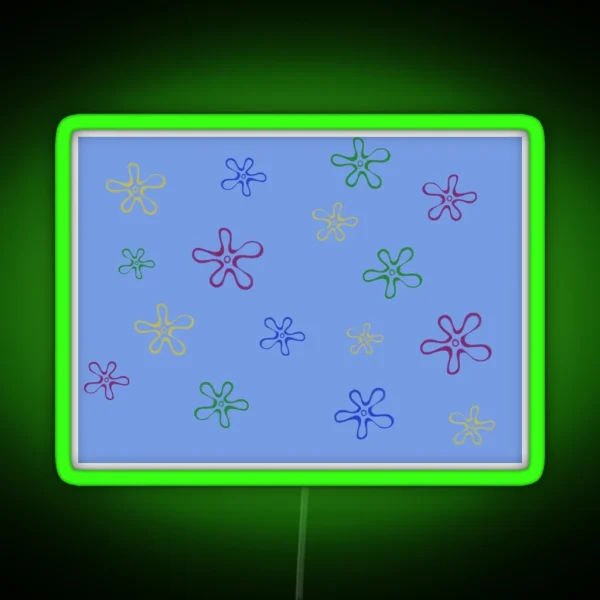 Spongebob Sky Flowers RGB Neon Sign