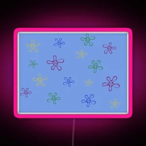 Spongebob Sky Flowers RGB Neon Sign